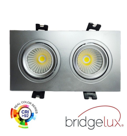 Downlight LED 30W -  Orientabile - BIANCO Doppio - CRI+92 - UGR13