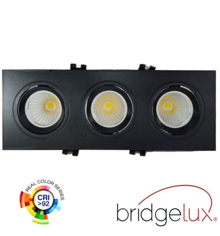 LED Downlight - 45W - Justerbar -   SORT -  Tredobbelt - CRI+92 - UGR13
