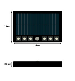 Adjustable Solar LED Spotlight - 5W - Motion sensor - 4000K