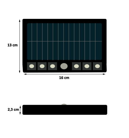Adjustable Solar LED Spotlight - 5W - Motion sensor - 4000K
