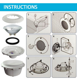 Alojamento PAR56 de Encastramento para Foco LED Piscina