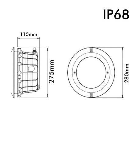 Housing PAR56 Recessed for LED Swimming Pool Spotlight