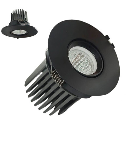 Encastré LED 15W - Orientable - NOIR - CRI+92 - UGR13