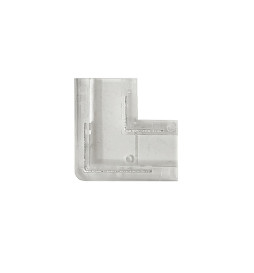 Conector de união L transparente para tiras de LED - COB + SMD - 10mm - IP20