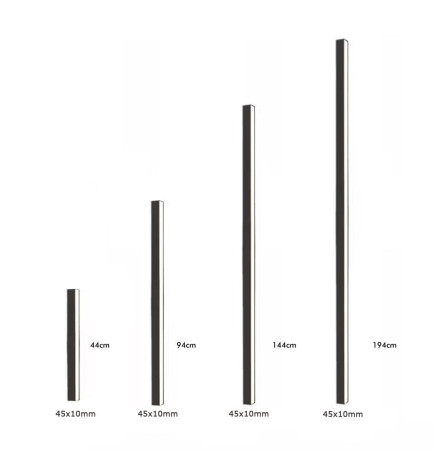 LED-Væglampe  -Lineær - WASHINGTON SORT - 0,5 m - 1 m - 1,5 m - 2 m - IP54