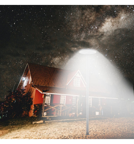 Apparecchio LED Stradale SOLARE con Lampione - GIARDINO - ABS - 4000K + Telecomando