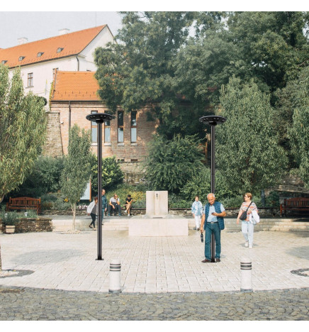 Apparecchio LED Stradale SOLARE con Lampione - GIARDINO - ABS - 4000K + Telecomando