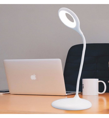 Lampada Scrivania LED - 9W - ALESUND - Flessibile bianco - CCT -  Batteria Litio - Dimmerabile