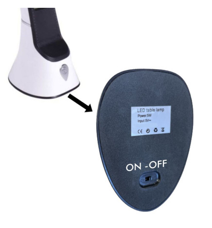 Lampada da tavolo con batteria LED 5W - Regolabile - Orientabile - Data - Temperatura - CCT