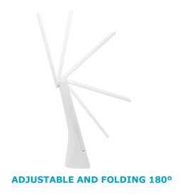Lâmpada de mesa LED - 9W - ALESUND - Flexo Branco - CCT