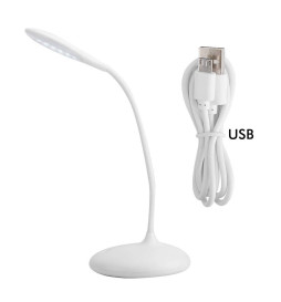 Lampada Scrivania LED - 9W - ALESUND - Flessibile bianco - CCT -  Batteria Litio - Dimmerabile