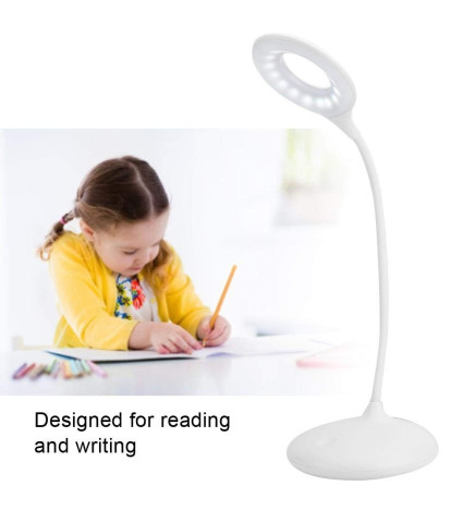 Lampada Scrivania LED - 9W - ALESUND - Flessibile bianco - CCT -  Batteria Litio - Dimmerabile
