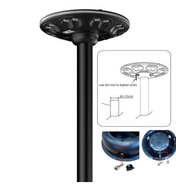 Apparecchio LED Stradale SOLARE con Lampione - GIARDINO - ABS - 4000K + Telecomando