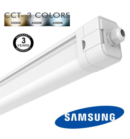 Plafoniera CCT LED Stagna 20W  - SAMSUNG chip - 3CCT - 60cm