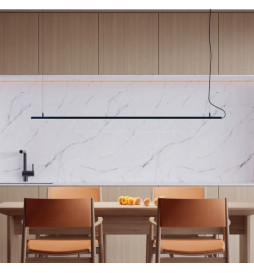 Linearlampe Pendelleuchte - MILANO SLIM SCHWARZ - 0,5 m - 1 m - 1,5 m - 2 m - IP54