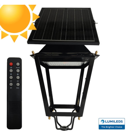 Solcelle-LED-lysstolpe - Villa - 300W  Chip LUMILEDS - Stål
