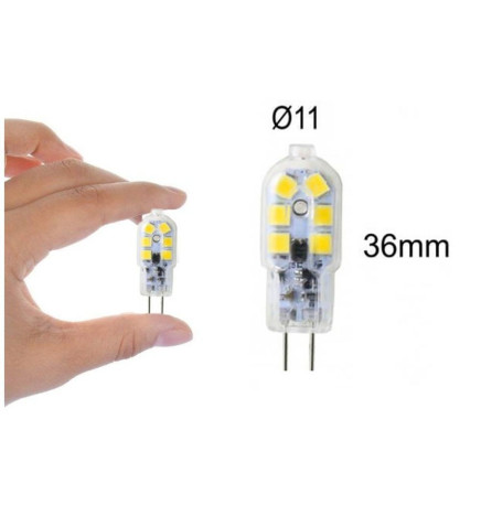 LED lyspære G4  2.5W nøytral hvit 4000K 12V DC