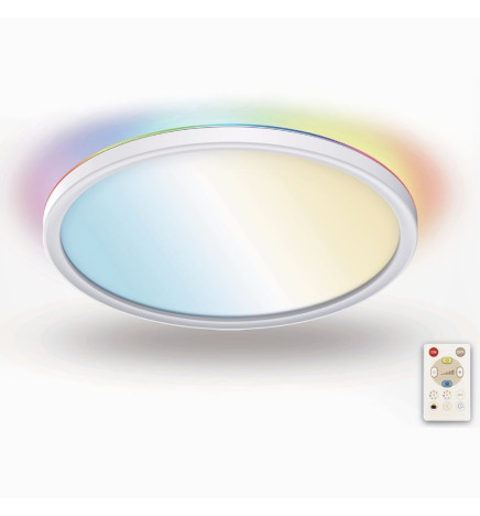 LED-kattovalaisimen pyöreä pinta RGB+CCT - Control Remoto - Chip Lumileds