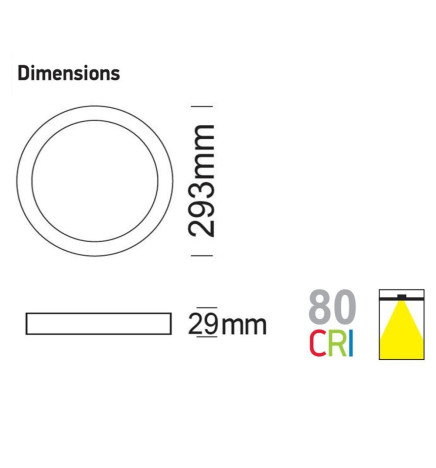 LED-kattovalaisimen pyöreä pinta RGB+CCT - Control Remoto - Chip Lumileds