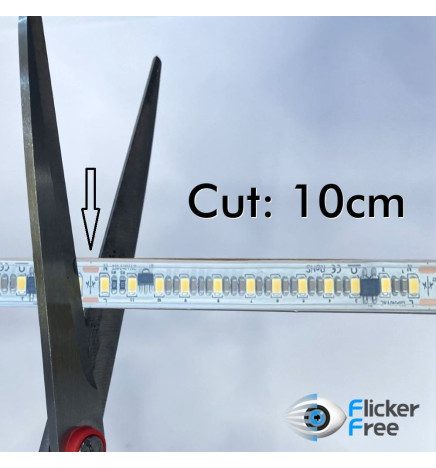 Ruban LED 220V PHOTOGRAPHIE VIDÉO | A LA COUPE | 120 LED/m | 50m | SMD2835 | 1800Lm/W | 14W/M | IP67 | Coupe  10 cm