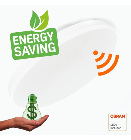 LED Ceiling Light - MicroWave Detector 24W - 20W - 16W - Motion Sensor - 2700K+CCT - OSRAM CHIP
