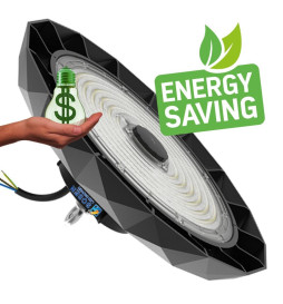 200W-150W -100W  High Bay LED UFO DIAMOND  SOSEN Driver - Dimmable 1-10V - 170lm/w - IP65