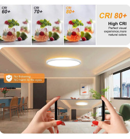 LED-kattovalaisimen pyöreä pinta RGB+CCT - Control Remoto - Chip Lumileds