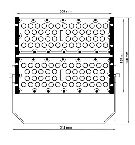 100W LED Floodlight DOB MAGNUM OSRAM SMD3030-3D 180Lm/W 90º Chip