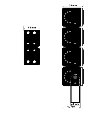 LED-strålkastare 400W DOB MAGNUM OSRAM Chip SMD3030-3D 180Lm / W 60º
