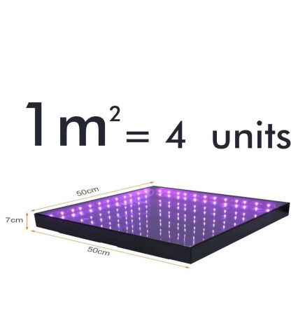 Erhvervsgulv - 3D Effekt - InfinityLED DEEP - RGB - 1 m2