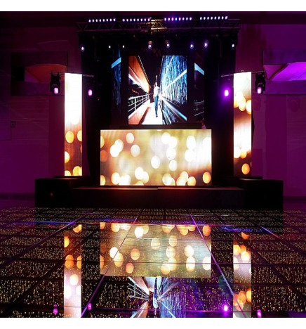Kaupallinen Lattia - 3D-Effekti - InfinityLED  STARS  - RGB - 1 m2