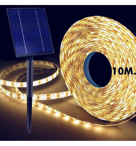 Kit - Solar LED Strip - For outdoor use - 10 meters - 3000K - IP65