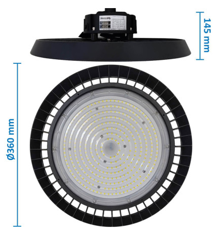 High Bay LED 200W  -170Lm/W-  UFO NEW ITALY PHILIPS XITANIUM - 1-10V DIM