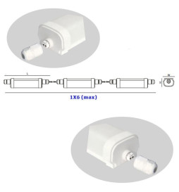 30W Integrated-LED Tri-Proof Light - GLOWLUXE - Interconnectable - 120cm - IP65