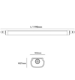 30W Integrated-LED Tri-Proof Light - GLOWLUXE - Interconnectable - 120cm - IP65