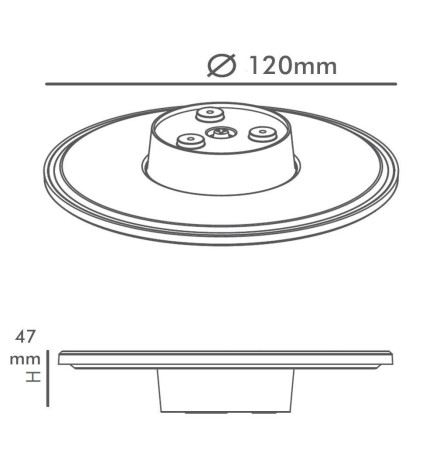 Aplique  LED - 9W - MOON - Cor CCT Selecionável - IP65