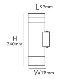 Wall Light  LED - 18W - SOLNA - Selectable CCT Color - IP65