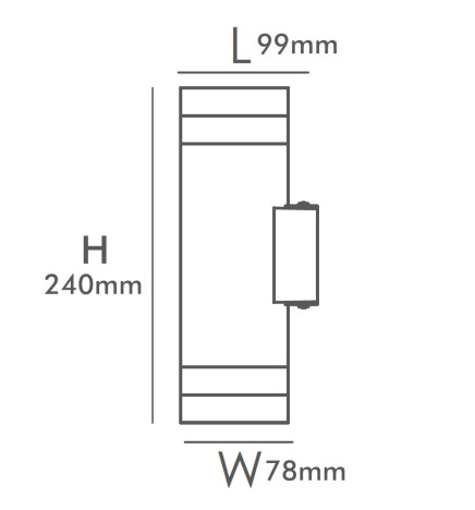 Wall Light  LED - 18W - SOLNA - Selectable CCT Color - IP65