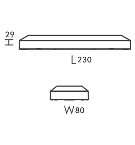 LED Signage Bollard - 6W - Surface - KOUVOLA - Black - CCT Selectable Color - IP65