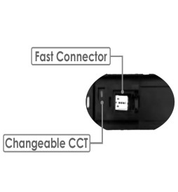 LED Signage Bollard - 6W - Surface - KOUVOLA - Black - CCT Selectable Color - IP65
