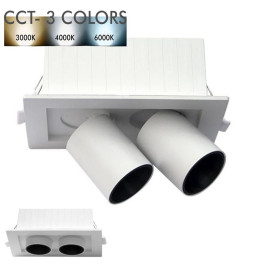 12W Downlight LED - DIRECTIONAL PERISCOPIC - Rectangular - CCT Selectable Color