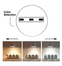 12W Downlight LED - DIRECTIONAL PERISCOPIC - Rectangular - CCT Selectable Color
