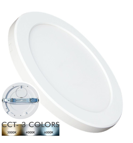 Downlight + LED Ceiling Light - Circular - MOSS - 24W ADJUSTABLE - Selectable CCT Color