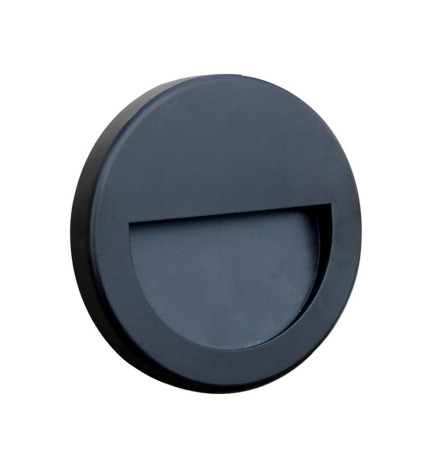 LED Beacon - Slim - 3W - Black Circular - Surface - Indoor Outdoor - IP65