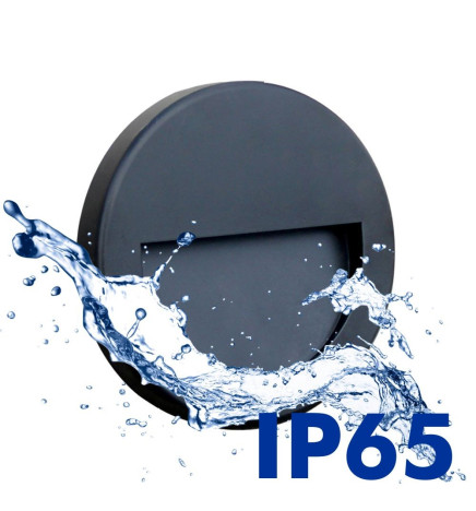 LED Leuchtfeuer - Slim - 3W - Schwarz Rund - Oberfläche - Innen Außen - IP65