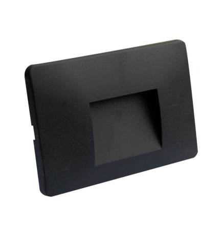 Balise LED - Slim - 3W - Rectangulaire Noir - Surface - Intérieur Extérieur - IP65