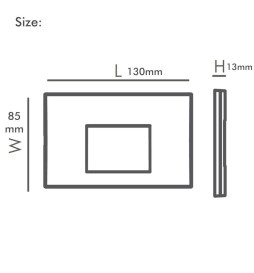 LED-varningsljus - Slim - 3W - Rektangulär Svart - Yta - Inomhus Utomhus - IP65