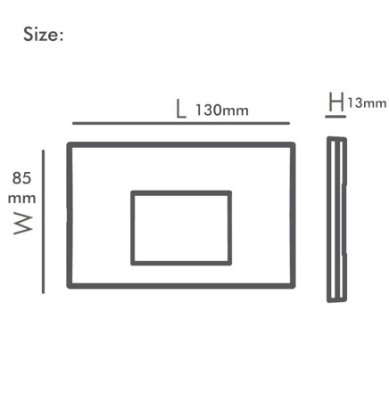 LED-varningsljus - Slim - 3W - Rektangulär Svart - Yta - Inomhus Utomhus - IP65