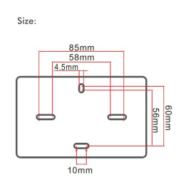 Balise LED - Slim - 3W - Rectangulaire Noir - Surface - Intérieur Extérieur - IP65