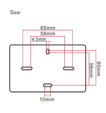 Balise LED - Slim - 3W - Rectangulaire Noir - Surface - Intérieur Extérieur - IP65